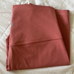 LULU LEMON BIKER SHORTS IN TERRACOTTA